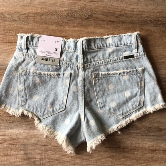 Kancan polka dot denim shorts - Picture 2 of 6